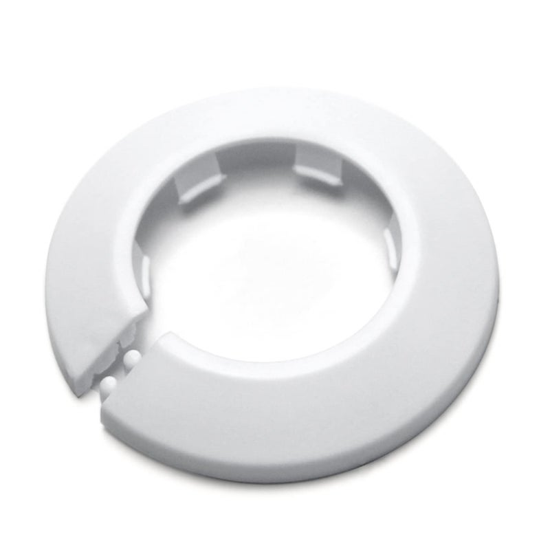 MroMax Fit 1.57" White Plastic PP Pipe Cover, 40mm 1Pc Flange Water Pipe Radiator Decoration Escutcheon, Snap-On Cap for Sink Drain and Vent Pipes, to Hide Gaps and Update Plumbing Look - Image 1